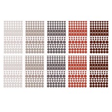 純色基礎手帳貼 5張, 日落, 2組