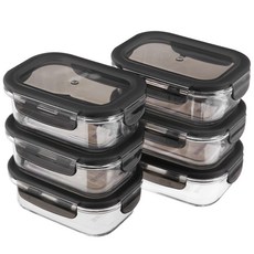 코멧 BPA FREE 클리어 직사각 밀폐용기 260ml, 6개, 단품