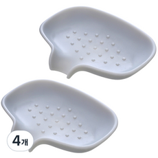 Jo&J 矽膠肥皂架, 灰色, 4個