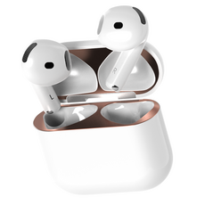 YOGER 金屬 AirPods 防鐵粉貼紙, 玫瑰金, AirPods 第四代, 4個