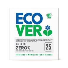 ecover ZERO洗碗機洗滌劑片劑, 無香, 20g, 25入