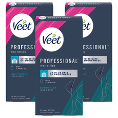 Veet 薇婷 敏感肌適用專業美體蠟紙 20片入, 3個