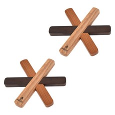 시크레토 프리미엄 원목 냄비받침, 혼합색상, 2개