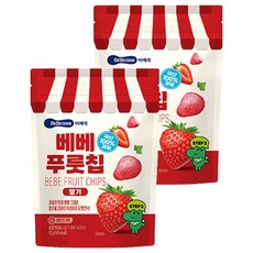 베베쿡 유아용 베베 푸룻칩 딸기, 12g, 2개