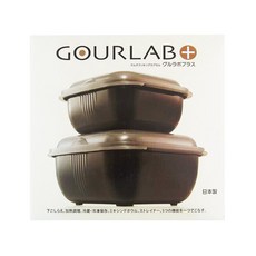 GOURLAB Plus 多功能烹調盒六件組 附食譜, 1組, 多功能烹調盒1320ml x 2個 + 多功能烹調盒670ml x 2個 + 方形料理盤900ml + 濾油盤