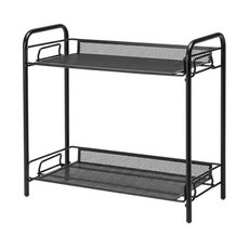雙層置物鐵架, 36 x 17 x 35cm, 黑色, 1個