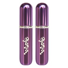 象牙白可分離清洗香水分裝瓶 5ml, 亮紫色, 2個