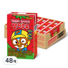 서울에프엔비 유아용 뽀로로가 좋아하는 딸기우유, 140ml, 48개