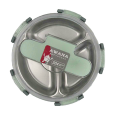 AWANA TINGLI 挺力 圓型三格不鏽鋼便當盒 NO.8167 19 x 8.5cm 隨機出貨, 顏色隨機, 1個