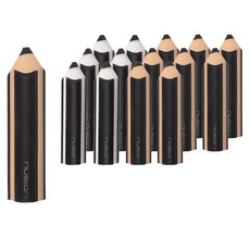 NUSIGN 好擦的鉛筆形狀橡皮擦 5入組, 3套, 白色, 米色