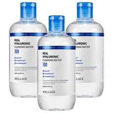 WELLAGE 唯拉珠 玻尿酸水潤卸妝水, 400ml, 3瓶