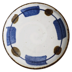 佐和陶瓷 藍墨丸紋, 11.5 x 2cm, 1個