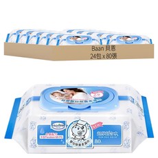 Baan 貝恩 嬰兒保養柔濕巾 掀蓋型, 80張, 24包