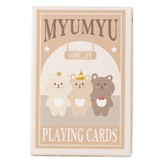 MYU MYU MYU 沐慕家居 PVC撲克牌, 1組, 熊熊奶茶色
