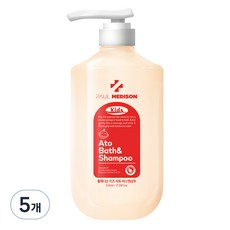 폴메디슨 키즈 아토 바스앤샴푸 베이비파우더향, 510ml, 5개