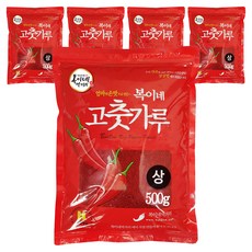 복이네먹거리 중국산고춧가루 보통 매운맛 김치용 상, 500g, 5개