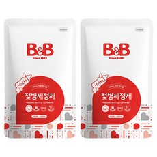 B&B 奶瓶清潔液補充包, 500ml, 2包