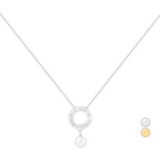 프리마클라쎄 여성용 데일리 심플 볼 체인 진주 실버 목걸이 MHJ17090016