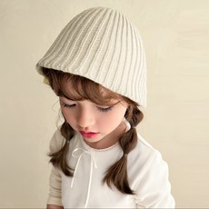 chenny bongbong 嬰幼兒巧克力蘑菇羅紋針織毛帽