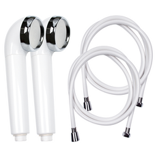 COBRA 미세홀 샤워헤드 + PVC 샤워줄 세트, 2세트, 화이트