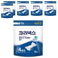 Kleenex 舒潔 夾鏈袋裝可水洗衛生紙巾 L號 藍色, 15張, 6包