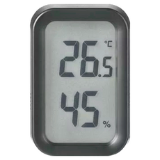 MUJI 無印良品 數位溫濕度計, 1個, 黑色