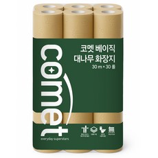 코멧 베이직 대나무 화장지, 1팩, 30롤, 30m