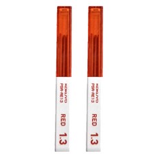 KOKUYO 國譽 六角自動鉛筆芯 紅色, 1.3mm, 2盒