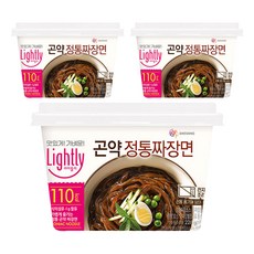 라이틀리 곤약 정통 짜장면, 228g, 3개