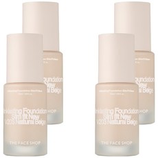 더페이스샵 잉크래스팅 파운데이션 슬림핏 뉴 15ml, V203 내추럴 베이지, 4개