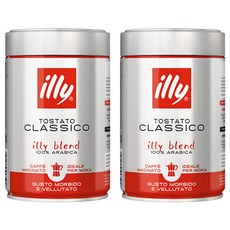 일리 클라시코 모카 분쇄 커피, 모카포트, 250g, 2개