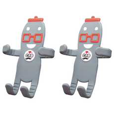 Brisa 長臂式車用出風口支架, 灰色, 2個