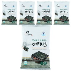 AHN-OK NAM SEA FOOD 無調味傳統海苔, 5包, 18g