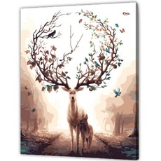 Bluesun DIY油畫繪圖, 馴鹿鹿
