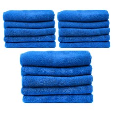 World Clean 高級經編超細纖維抹布 大型 藍色, 15個