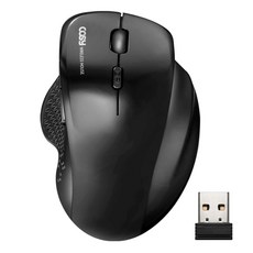 코시 세미 버티컬 무선 마우스, M3469WL, 블랙