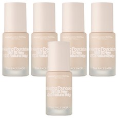 더페이스샵 잉크래스팅 파운데이션 슬림핏 뉴 15ml, V203 내추럴 베이지, 5개