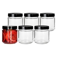 경성리빙테크 원형 유리병 PP캡, 260ml, 6개