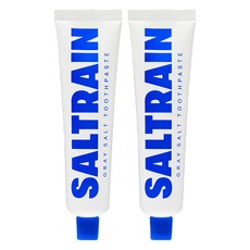 SALTRAIN 經典薄荷灰鹽牙膏, 30g, 2條