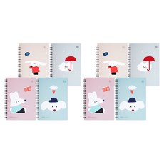 Mungu Boba A5 舒適抗菌筆記, 8本, 混合