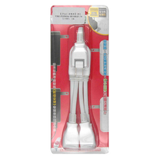 iPlus 保護傘 1對4可轉向安全電源線組/擴充插座 PU-2040, 0.32m, 白色, 1組