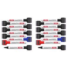 PENMAX 特大號橡皮擦白板筆 203 9支裝, 黑色, 藍色, 紅色, 2套
