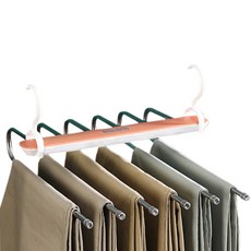 더벨라 옷장 행거 공간정리 접이식 가로 고급형 스텐 6단 옷걸이, 레드, 1개