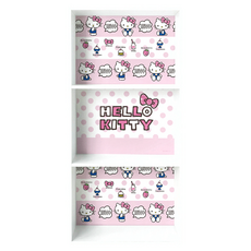 收納王妃 三麗鷗 三層木空櫃 粉點點凱蒂