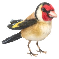 HANSA TOY 紅額金翅雀 13cm 玩偶 逼真可愛 柔軟舒適 激發想像力, 1個