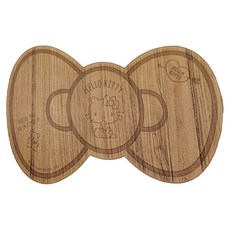 Hello Kitty 凱蒂貓 櫸木砧板, 蝴蝶結造型, 1個