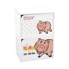 收納王妃 迪士尼玩具總動員雙層櫃, 火腿豬