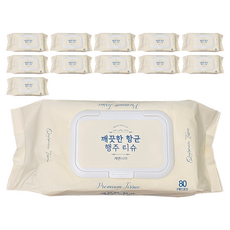 생활을그리다 깨끗한 향균 행주티슈 캡형, 80개입, 12개