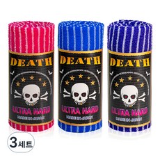 Death 日本沐浴巾 超硬型, 3個, 3入, 紅色, 藍色, 紫色