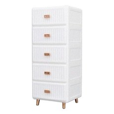 dayneeds 日需百備 Niksen 尼克森拉紋五層收納箱 收納箱 衣物收納 塑膠櫃 SBD 14515WH, 白色, 5個